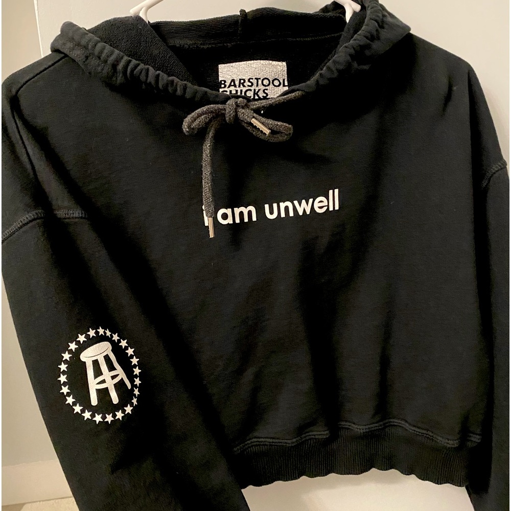 Call Her Daddy I Am Unwell Cropped Hoodie, Size Small